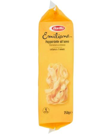  Italian Gourmet E.R. Barilla Pasta all'Uovo Le Emiliane Ppardelle egg pasta 250g + gourmet Italian polpa 400g - Buy Online on GoSupps.com
