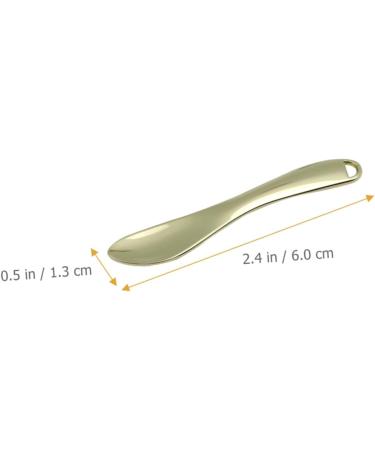 BELLIFFY 5pcs Cosmetic Beauty Spoon Face Cream Applicator Makeup Spatulas Small Eye Cream Zinc Alloy Golden 6.5X1.3X0.3CM Golden - Buy Online on GoSupps.com