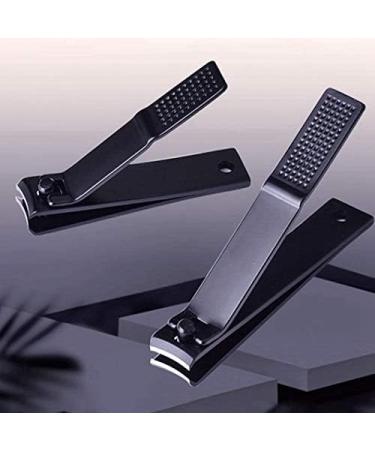 Juwaacoo Black Nail Clippers Stainless Steel Super and Toenails Manicure Tool Flat Nose Nail Clippers S - Buy Online on GoSupps.com