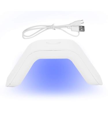 Nail Art Gel Polish Dryer 2W One Finger UV Lamp Mini Manicure Nail Polish Dryer Nail Gel Curing Lamp(White)