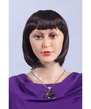 Tonhan Wig short straight D-2 hairpiece dark brown