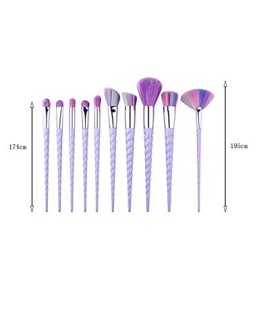 Milopon 10pcs Makeup Brush Set Foundation Eyeshadow Eyebrow Eyeliner & Blush Brushes | Perfect Birthday Gift International Shipping - Buy Online on GoSupps.com
