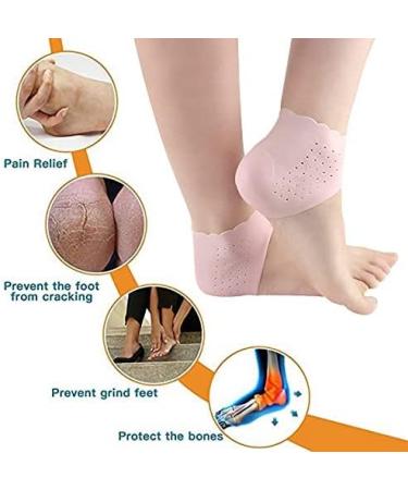Buy Chrome Silicone Feet Care Socks - Moisturizing Gel Heel Protectors for Cracked Skin | Pink - International Shipping Available  - Buy Online on GoSupps.com