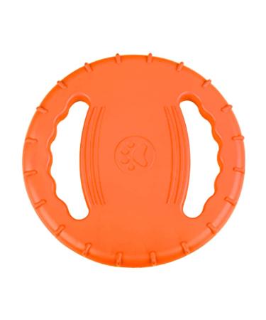 GERUI Dog Frisbee Interactive Toy for Large and Medium Dogs Outdoor Frisbee Bite-Resistant Pet Toy (Orange)