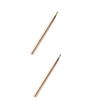 minkissy 2pcs Double Ended Lipstick Brush Lip Professional Lip Brush Lip Mask Applicator Brush for Lipstick Foundation Brush Portable Makeup Make up Concealer Brush Miss Aluminum Alloy