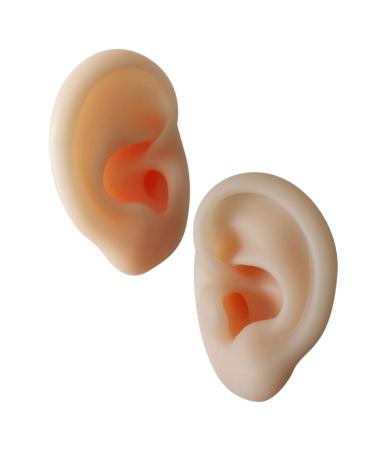 Operitacx 1 Pair Ear Picking Model Teaching Ear Model Ear Acupoint Learning Tool Scientific Ear Model Ear Models Silicone Ear Mold Auditory Meatus Model False Ears Silica Gel Visible Ear