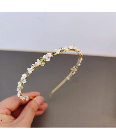 X Hot Popcorn 2PCS Pearl Flower Crystal Headband - Bridal Hair Accessory - Buy Online on GoSupps.com