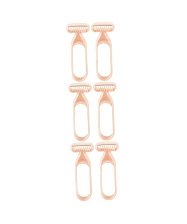 Angoily 6 StK armpit knives bikini grazier Electrical fisers for women bikini trimmer for women facial razor women legs Miss Fr ulein cosmetics eyebrow scrapes pink resin