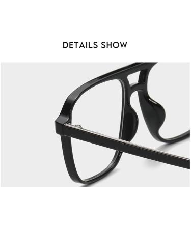 Fashionable Anti-Blue Light Reading Glasses | Anti-Glare Computer Readers - 3.00 Power C6 | Stylish Big Frame Eyewear for Comfort & Eye Protection - Buy Online on GoSupps.com