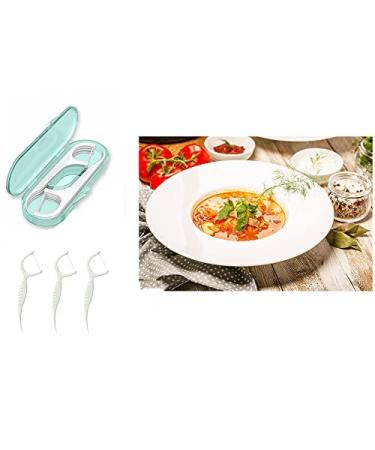 Travel Dental Floss Case with Professional Toothpicks Sticks - Superfine Floss Picks for Teeth Cleaning in Pink or Green - Buy Online on GoSupps.com