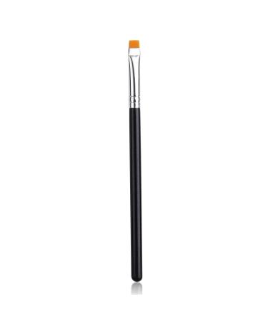 Custom Luxury Copper Ferrule Black Silver Single Brushes Yellow 6mm Synthetic Hair Private Label Flat Makeup Concealer Brush (E212)