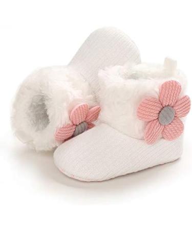 Baby Winter Warm Fleece Booties | Non-Slip Soft Sole Shoes for Boys & Girls 0-6 Months | Adjustable Crawling Prewalker Boots for Toddlers - Buy Online on GoSupps.com