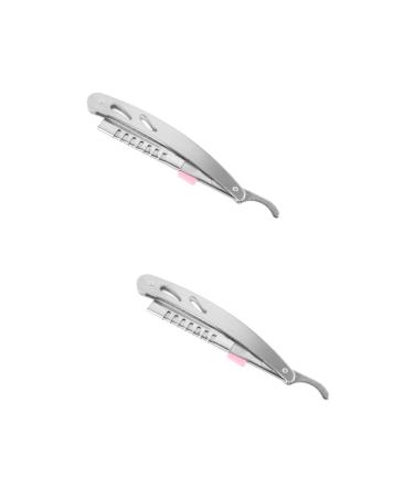 FOMIYES 2ST Bart cutter knife on shave razor razor with interchangeable blade spatula razor tool hairdressing scrap shaver razor vintage rapid rapids Set steel