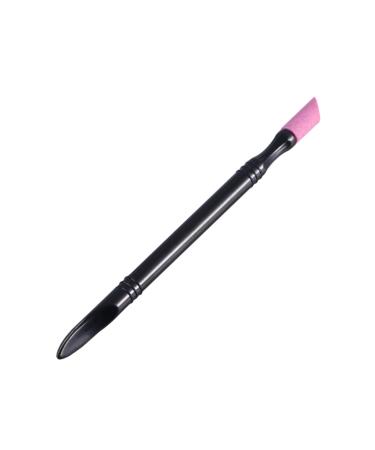 BIUDECO Cuticle Remover Tool Pusher Manicure Tools Rubber Nail Sticks Cuticle Pusher Pen Grinding Stick Nail Art Polish Pens Nail Polished Pen Cuticle Pushers Handle Black Quartz