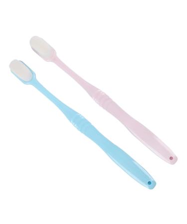 PartyKindom Manual Toothbrush 2pcs toothbrush adult dental floss handle pregnant woman Natural Toothbrush