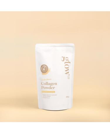 Glow25 The Original Vanilla Collagen Powder 450 g - Premium Collagen Hydrolysate - Peptides Type 1 and 3 - Perfect Solubility - Buy Online on GoSupps.com