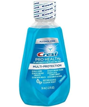 Crest Pro-Health Clean Mint Mouthwash Travel Size (1.2 oz) - Multi-Protection Pack of 12 - International Shipping Available - Buy Online on GoSupps.com
