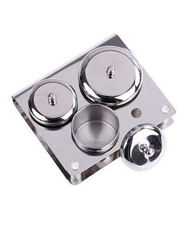 Piaopiaoniu 3-Piece Stainless Steel Nail Art Equipment Cups with Lids - Acrylic Liquid & Powder Holders for Nail Tools - Buy Online on GoSupps.com