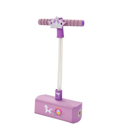 Flybar My First Foam Pogo Jumper for Kids Fun and Safe Pogo Stick for Toddlers, Durable Foam and Bungee Jumper for Ages 3 and up, Supports up to 250lbs Pink Princess