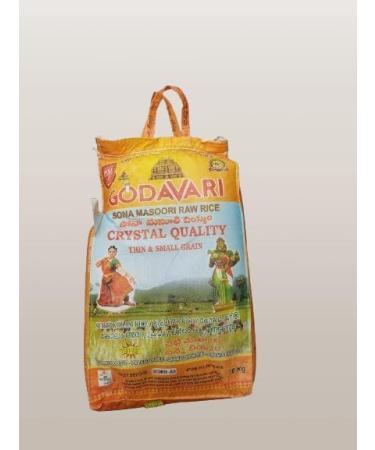 Seelans Godavari Sona Masoori Raw Rice Crystal Quality (Thin & Small Grain) 10kg |High Nutrients and Vitamins Contained Rice |White Rice | 10kg Bag - Buy Online on GoSupps.com