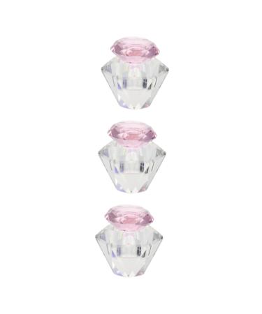 minkissy 3 Pcs Nail Art Crystal Cup Flower Dappen Dish Glass Containers with Lids Glass Dappen Dish Crystal Dappen Dish Cups Dappen Dish Bowl Nail Powder Dish Glass Nails Care White Crystal 5.5x5.5cmx3pcs Pinkx3pcs