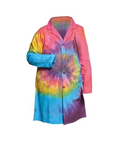 United Scientific LBCTXL Tie Dye Lab Coats Extra Large White