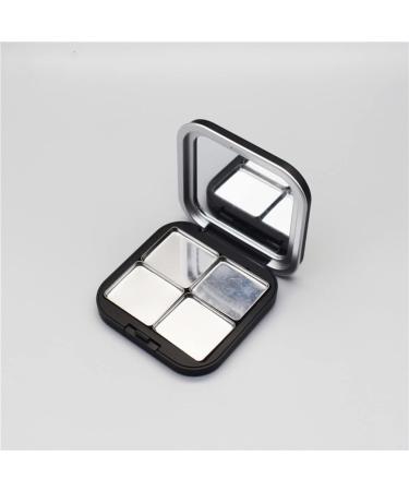 Lurrose 2 Pieces Empty Magnetic Eyeshadow Palette with Mirror Refillable Makeup Storage Box for Lipsticks & Cosmetics - Black - Buy Online on GoSupps.com