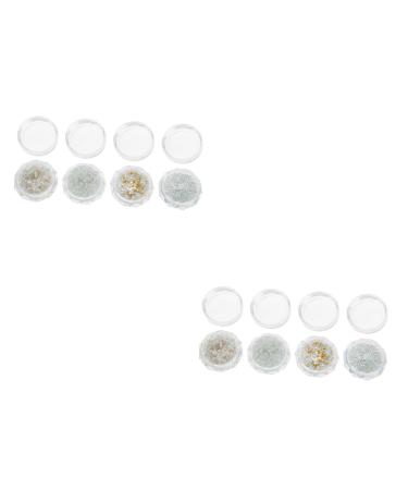 Healeved 8 Boxes Decor Pearl Buttons Hair Rhinestones Nail Supply Peal for DIY Crafts Making Removable Nail Charms DIY Crafts Supplies Accessories Three-dimensional Resin Ribbon