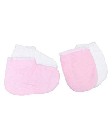 Beavorty 4 Pairs Paraffin Wax Mitts and Booties Paraffin Wax Bath Mitts cloth gloves booties Paraffin Bath Bath Mitt Glove gloves for wax Wax Bath Mittens Simple hand gloves M As Shown