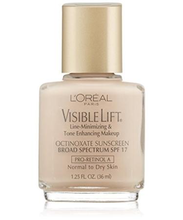 (Pack 2) L'oreal Paris Visible Lift Line-minimizing & Tone-enhancing Makeup Soft Ivory 102 1.25 Ounces