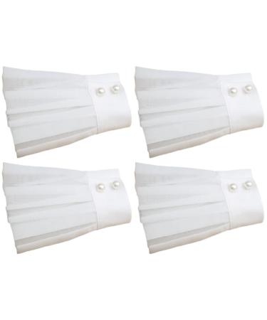 Beavorty Clear Wristlet 2 Pairs Fake Sleeve Floral Blouse Woman's Shirts Lace Cuffs Costume Fake Cuffs Miss Clothing Flowers