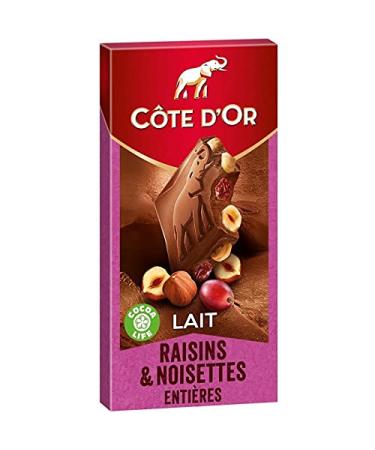 Côte d'Or Milk Raisins & Whole Hazelnuts 180g (pack of