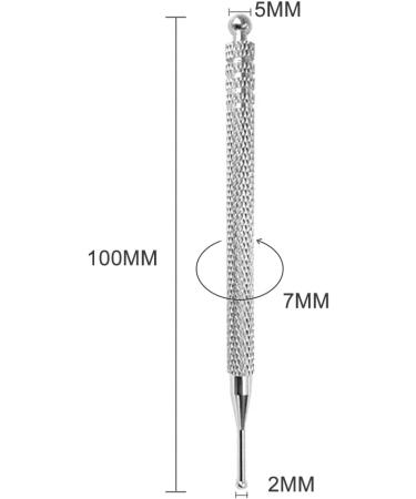 Buy Acupuncture & Acupressure Pen - 2-Piece Meridian Pencil Set | 10cm Length 2/5mm Silver Balls | International Shipping - Buy Online on GoSupps.com