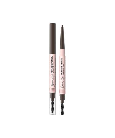 Eveline Cosmetics Brow & Go! Eyebrow Pomade Pencil - Dark Brown | Waterproof & Long-Lasting Eyebrow Definer with Precision Applicator