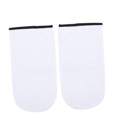 minkissy 2 Pairs Moisturizing Gloves Overnight Hand Treatment Mitts Paraffin Wax Gloves Cold Gloves Hand Wax Treatment Skin Care Gloves Mittens Spa Gloves To Sleep White Gel