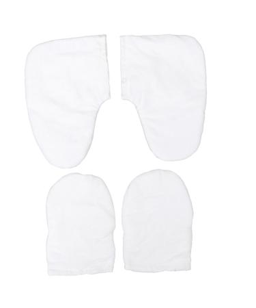 Housoutil Set Paraffin Hand Liners Mitts Foot Spa Cover Insulated Wax Bath Paraffin Wax Paraffin Hand Cover Paraffin Bath Mitt Glove Hand Treatment Mitts Cosmetic White Insulation Cotton