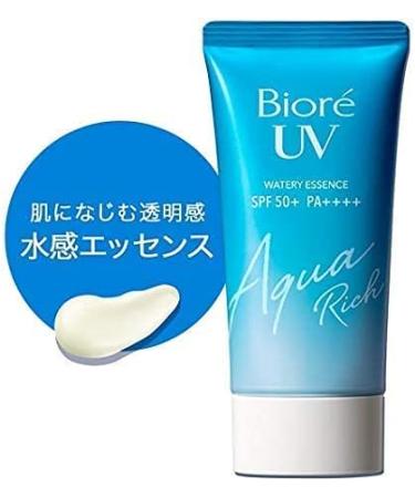 Biore Sarasara UV Aqua Rich Watery Essence Sunscreen SPF50+ PA+++ 50g (Pack of 2) SPF 50+ 50 g (Pack of 2) - Buy Online on GoSupps.com
