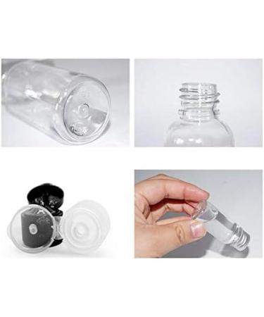 12 x 10ml Empty Plastic Bottles with Flip-Top Lid - Ideal for Softener Water Shower Gel & Emulsion - Black Lid - Buy Online on GoSupps.com