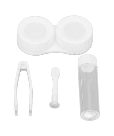 Zerodi's contact lens box portable contact lens box kit portable plastic material fine processing waterproof for the outdoor area for women (white)
