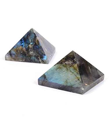 1pc Natural Carved semi Precious Stone Crystal Labradorite Quartz Pyramid 45mm-50mm Chakra Reiki Balancing