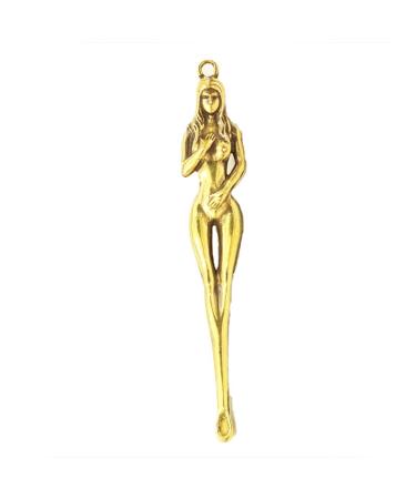 Copper Beauty Women Shaped Keychain Pendant Vintage Brass Metal Multifunction Hanging Ear Picks Spoon Keychains Pendants