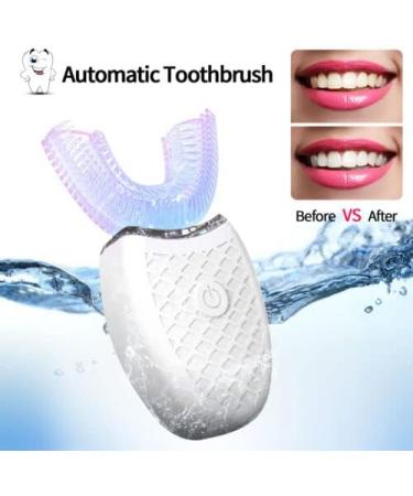 360 Ultrasonic Automatic Whitening U-Shaped Electric Toothbrush - Waterproof, LED Blue Light, Long Standby - Buy Online on GoSupps.com