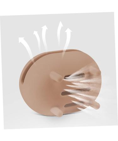 1 set powder puff holder cosmetology kit Silica gel make up beauty tools travel toiletries containers powder puff Makeup Tools foundation make up sponge drying rack 7.5x5cm Khaki - Buy Online on GoSupps.com