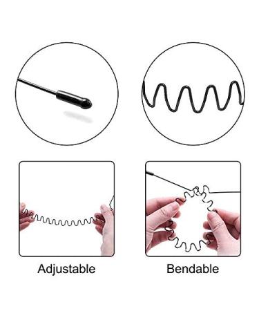 Shop 8-Pack Unisex Black Metal Hair Bands - Slip-Resistant Elastic Headbands for Sports & Yoga | Durable Hair Accessories - Buy Online on GoSupps.com