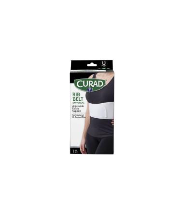 Curad Universal Rib Belt, Supports Bruised Or Broken Ribs, Quality, Elastic Material for Comfort, Contoured, Unisex, Fits 28" - 50", 1 Belt