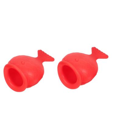 LALADEFIEE 2pcs Silicone Fish Lip Filler (red) Lip Suction Plumping Tool Lab Lip Plumping Tool Lips