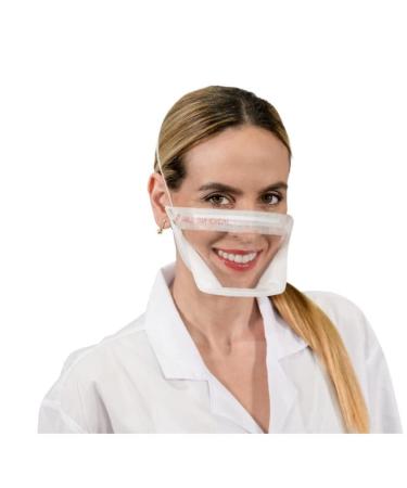 Disposable Transparent Face Mask. Clear face mask with a window Anti-fog protection. See-through mask for Adults. 5