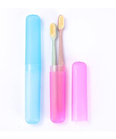 Eco-Friendly Portable Toothbrush Case Set - 5PCS Transparent Candy-Colored Travel Covers for Camping School & Business Trips - Buy Online on GoSupps.com