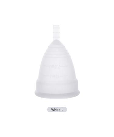 Coniya menstrual cup for women it silicail food -safe material menstrual cup can be recycled women's hygiene menstrual cup several specifications optional L White