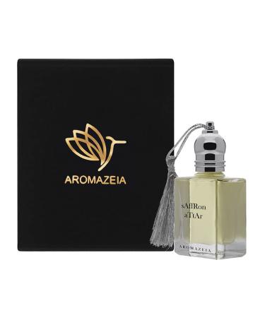 Saffron Attar 100% Natural Fragrance Alcohol Free Pure Hydro Distilled Organic Grade Base Paraben-free Sulphate-free Unisex From India's Perfume Capital-Kannauj